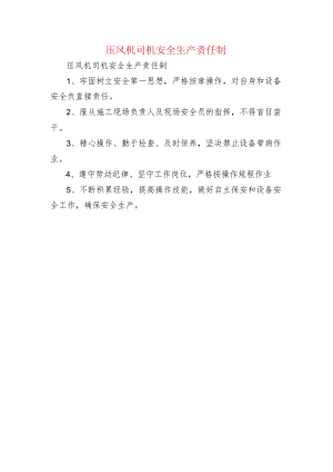 压风机司机安全生产责任制.docx