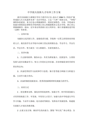 中学拔尖创新人才培养工作方案.docx