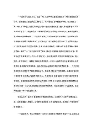 投资公司大学生实习报告.docx