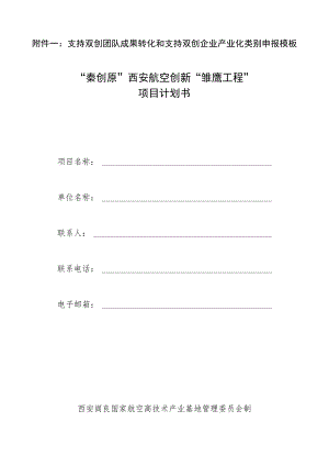 西安市青年科技人才创业工程计划.docx