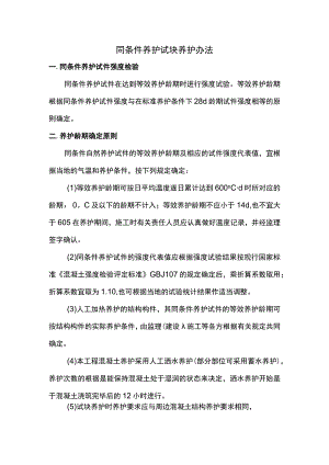同条件养护试块养护办法.docx