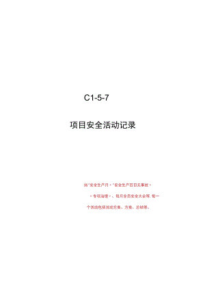 项目安全活动记录.docx