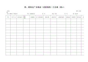 砖、砌块出厂合格证试验报告汇总表.docx