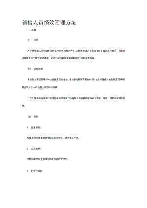 销售人员绩效管理方案全.docx