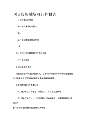 项目股权融资可行性报告全.docx