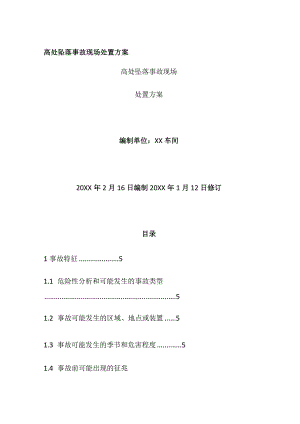 高处坠落事故现场处置方案全.docx