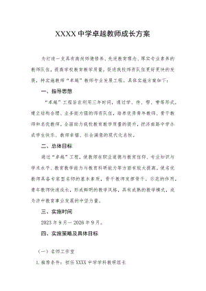 中学卓越教师成长方案.docx