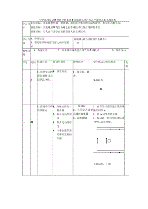 中学选项分层体育教学教案第8次课羽毛球后场高空击球之扣杀球技术.docx