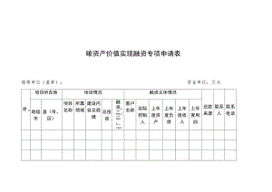 碳资产价值实现融资专项申请表.docx