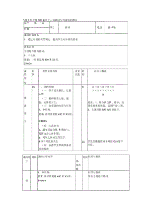 兴趣小组排球课教案第十三周通过专项素质的测定.docx
