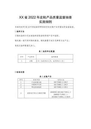 2022年皮鞋产品质量监督抽查实施细则.docx