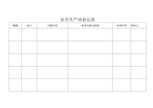 安全生产动态记录bzh.docx