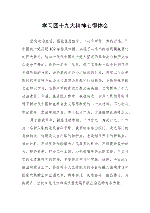 学习贯彻团十九大精神的心得体会.docx