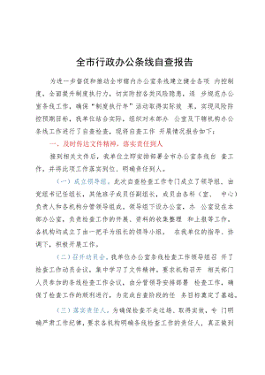 全市行政办公条线自查报告.docx