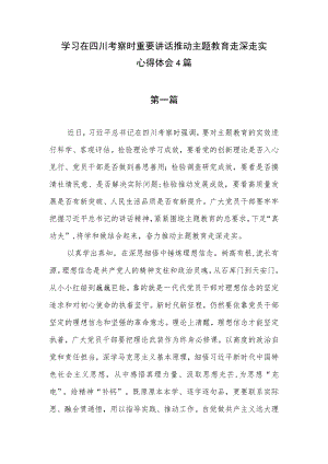 在四川考察对主题教育的实效进行科学、客观评估学习心得体会研讨发言4篇.docx