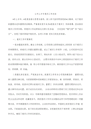 公司上半年意识工作总结.docx