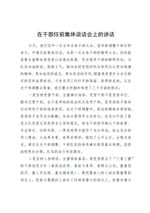 在干部任前集体谈话会上的讲话.docx