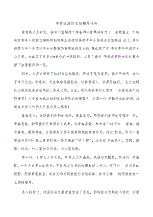 中青班培训总结辅导报告.docx