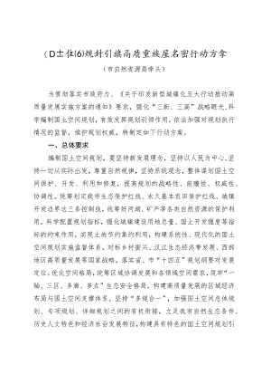 新时代国土空间规划引领高质量发展专项行动方案.docx