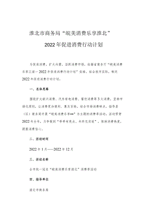 淮北市商务局“皖美消费乐享淮北”2022年促进消费行动计划.docx
