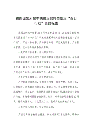 公安夏季治安打击整治百日行动工作总结六篇.docx