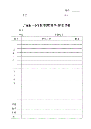 中小学教师职称评审材料表.docx