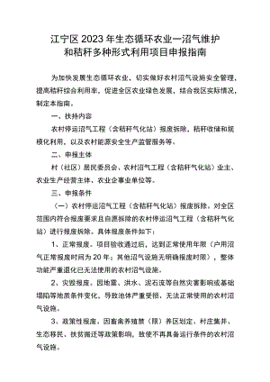 江宁区2023年生态循环农业—沼气维护.docx