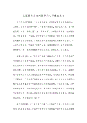 主题教育突出问题导向心得体会发言.docx