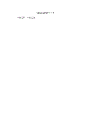 看的最远的四字词语.docx