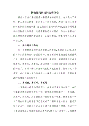 新教师岗前培训心得体会.docx