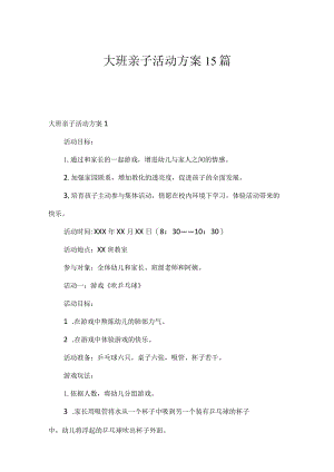 大班亲子活动方案15篇.docx