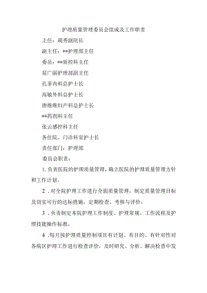 护理质量管理委员会组成及工作职责.docx