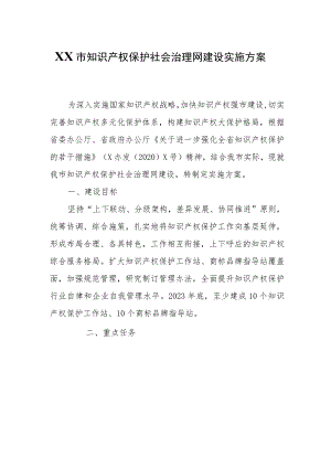 XX市知识产权保护社会治理网建设实施方案.docx