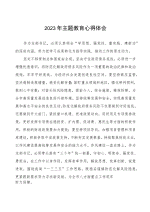 财政所党支部书记2023年主题教育心得体会四篇.docx