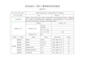 自治区部门单位整体绩效目标申报表.docx