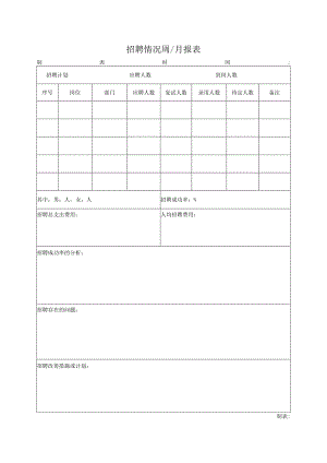 招聘情况月报表.docx