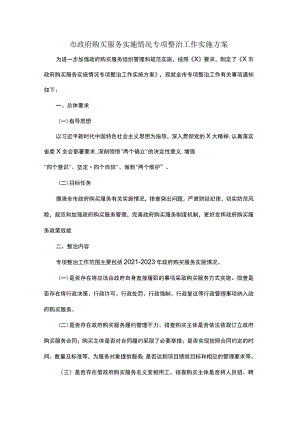 市政府购买服务实施情况专项整治工作实施方案.docx