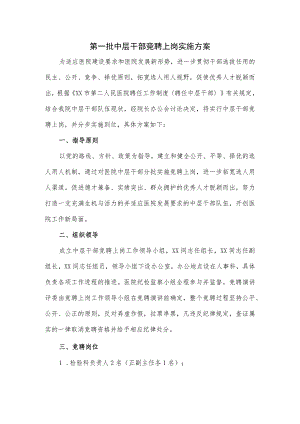 第一批中层干部竞聘上岗实施方案.docx