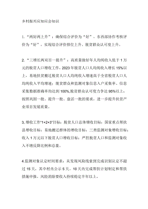 乡村振兴应知应会知识.docx