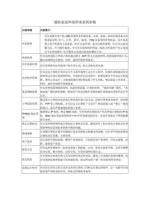 通软桌面终端管理系统参数.docx