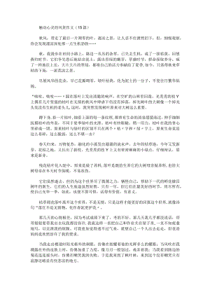触动心灵的风景作文(15篇)精编.docx