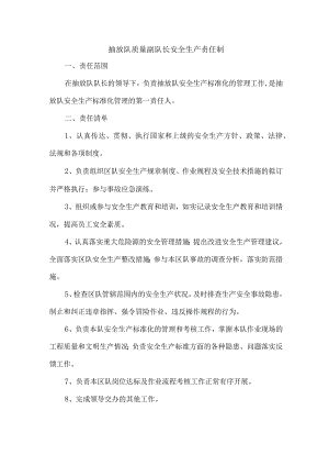 抽放队质量副队长安全生产责任制.docx