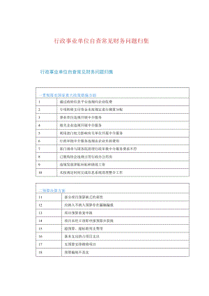 行政事业单位自查常见财务问题归集.docx