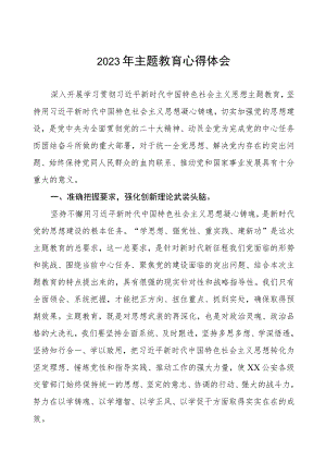 公安民警2023年主题教育心得体会研讨发言三篇.docx