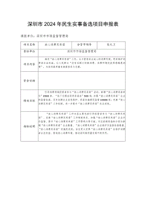 深圳市2024年民生实事备选项目申报表.docx