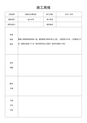 工程施工周报.docx