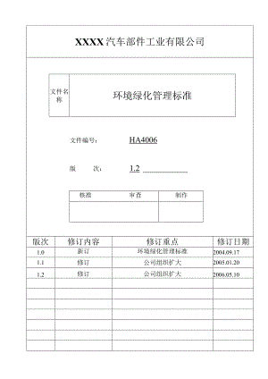 环境绿化管理标准HA4006.docx