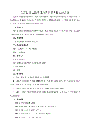 创新创业实践项目经营情况考核实施方案.docx