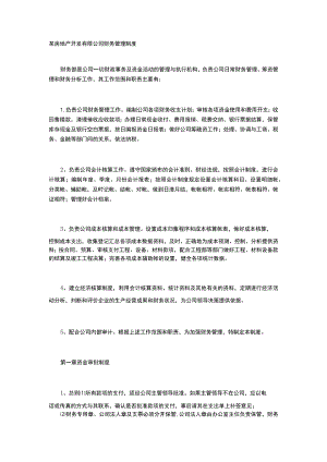 某房地产开发有限公司财务管理制度.docx