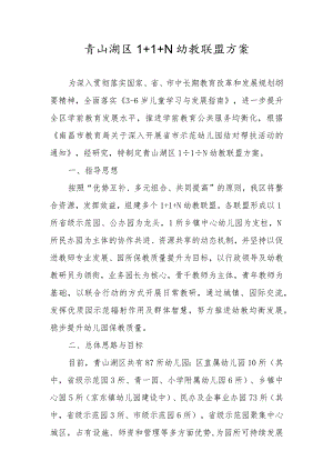青山湖区1 1 N幼教联盟方案.docx